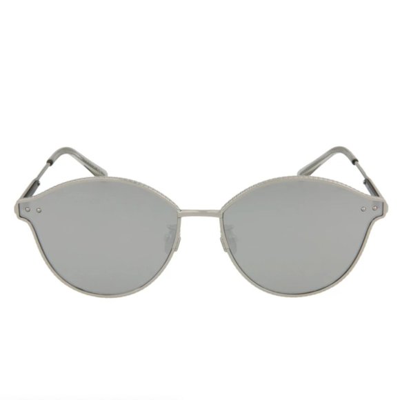Bottega Veneta Women\'s Silver Round Metal Sunglasses! main image 4